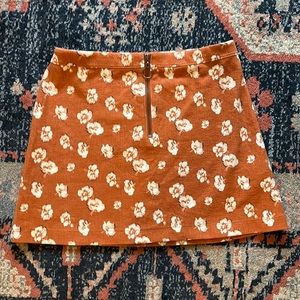 Abercrombie and Fitch orange floral mini skirt 🌵